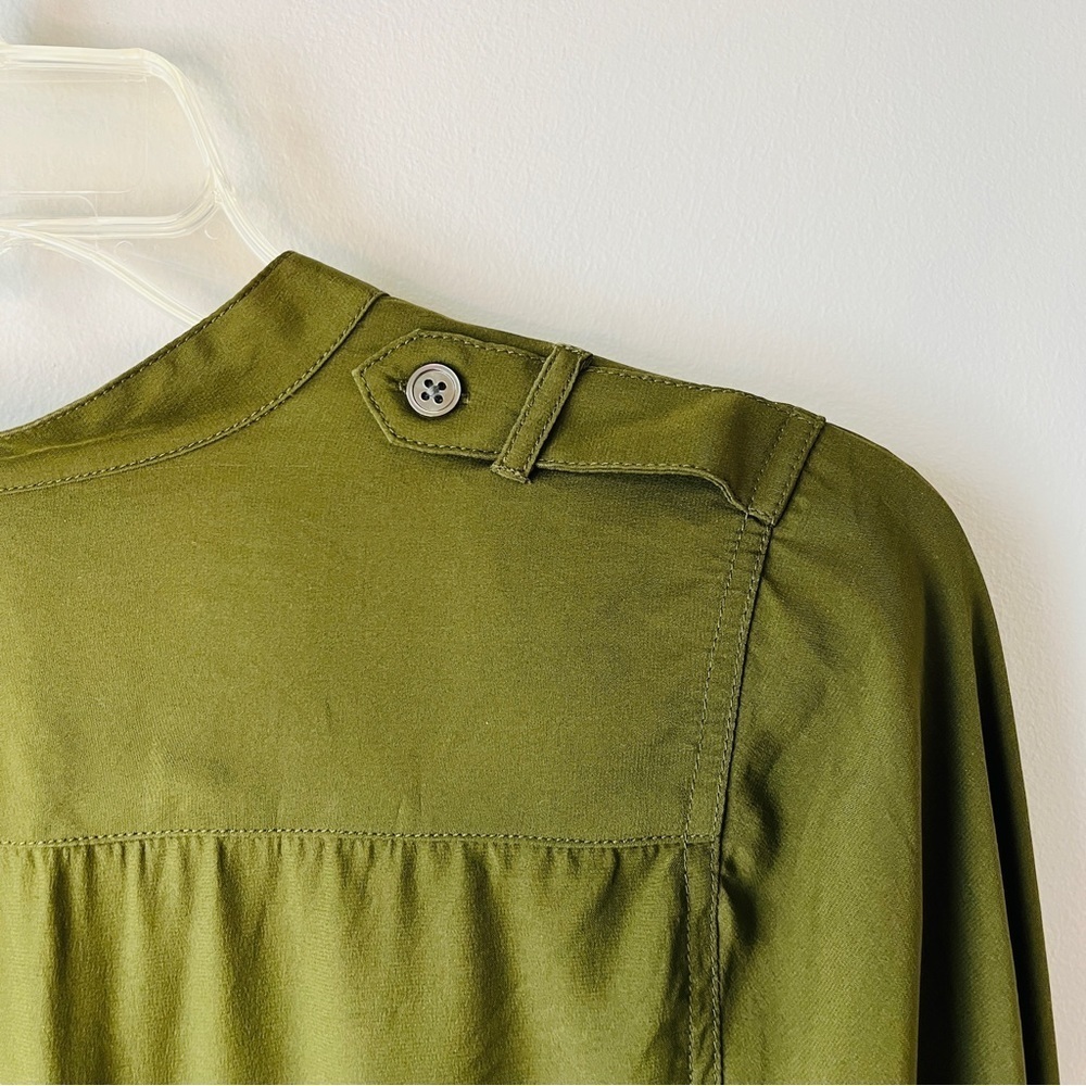 Elizabeth and James Silk Olive Utility Shirt - PRICE DROP - Picture 10 of 12